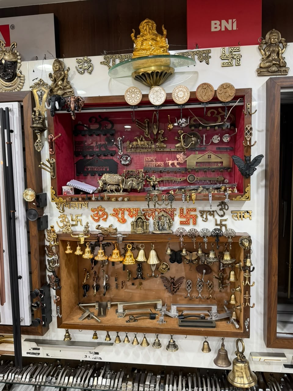 Latches and bolts collection at the showroom
